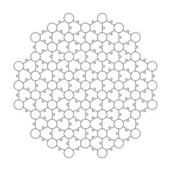 A lot of piece flat puzzle presentation. Many step puzzles business background. Simple pattern. Section compare service banner. puzzle illustration template simple shape. Abstract Background