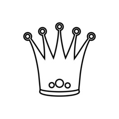 Crown icon vector set. King illustration sign collection.  Queen symbol or logo.