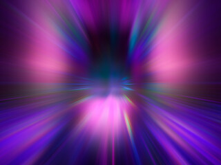 Abstract motion blur in blue and purple colors - 3d illustration