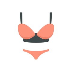 Female swimsuit icon flat isolated vector