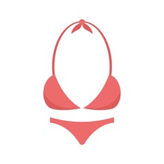Sea swimsuit icon flat isolated vector