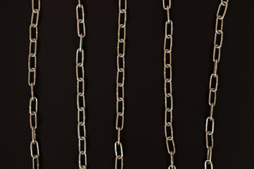 Chain on a black background, Halloween concept