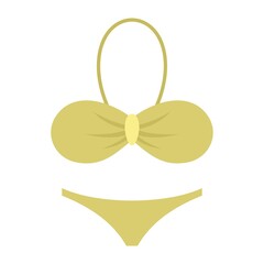 Sexy swimsuit icon flat isolated vector