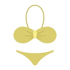 Sexy swimsuit icon flat isolated vector