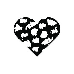 Wild heart  vector. Leopard heart illustration. Valentines day symbol or logo.