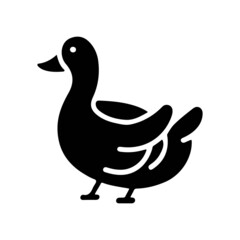 Duck vector icon isolated goose sign design.