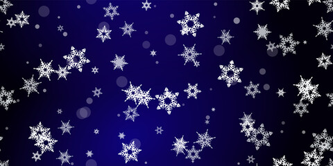 Falling Snowflakes seamless pattern flying snow