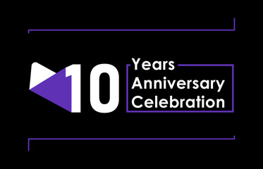 10 Years Anniversary Celebration Vector Template Design