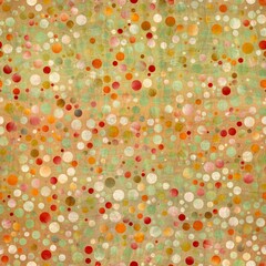 Seamless abstract circle geo pattern surface print. High quality illustration. Gorgeous design of random packed circles filled with tie dye patches. Psychedelic modern floor swatch. Textured material.