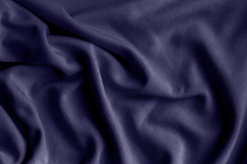 Jersey cotton fabric texture. Crumpled purple violet textile background