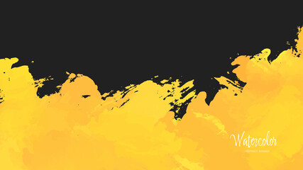 Fototapeta premium Black and Yellow abstract background with grunge texture. Vector illustration 
