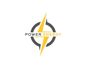 power energy logo template, vector icon