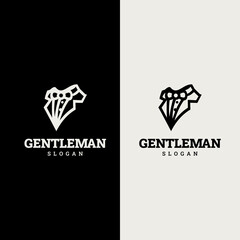 Gentleman logo design. suitable for company logo, print, digital, icon, apps, and other marketing material purpose. Gentleman logo set