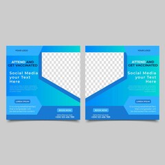 Medical health banner about coronavirus  social media post banner template vector design