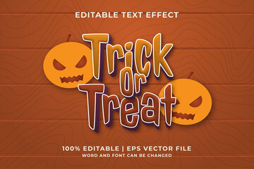 Trick Or Treat Text Effect Premium Vector
