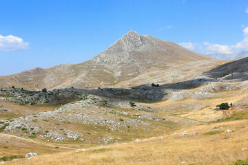 Landscape of the mountains of Capo la Serra pass