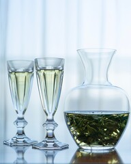 two glasses of champagne