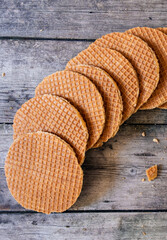 waffle dutch holland netherlands background caramel wooden rustic