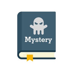 Old mystery book icon flat isolated vector
