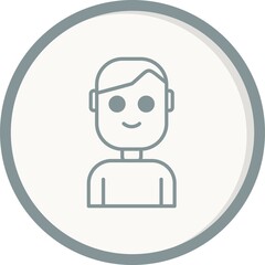 Agent Linear Vector Icon Design