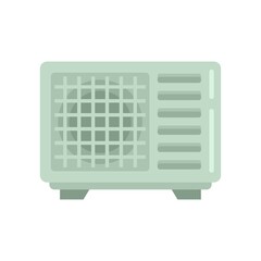 Outdoor climate fan icon flat isolated vector