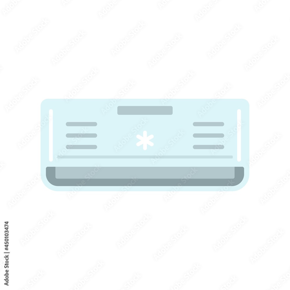 Sticker Cold air conditioner icon flat isolated vector