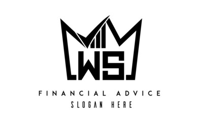 WS financial advice creative latter logo