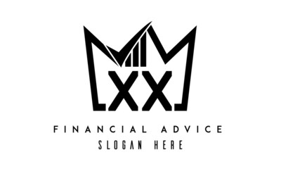 XX financial advice creative latter logo