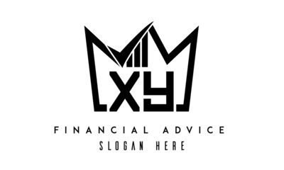 XY financial advice creative latter logo