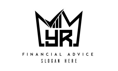 YR financial advice creative latter logo
