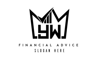 YW financial advice creative latter logo