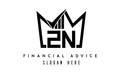 ZN financial advice creative latter logo