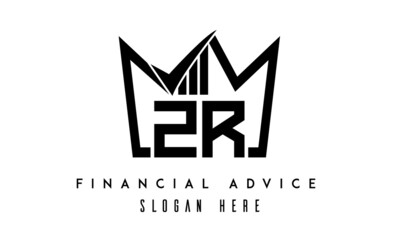 ZR financial advice creative latter logo