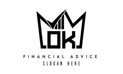 OK financial advice creative latter logo