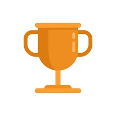 Life skills gold cup icon flat isolated vector
