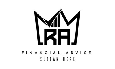 RA financial advice creative latter logo