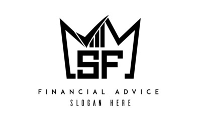 SF financial advice creative latter logo