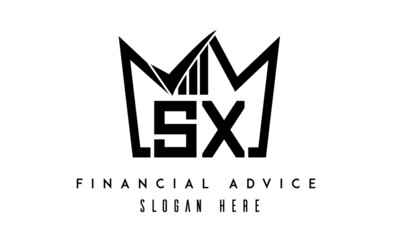 SX financial advice creative latter logo