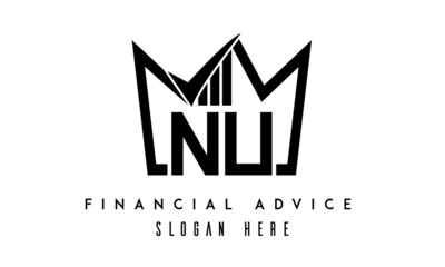 NU financial advice creative latter logo