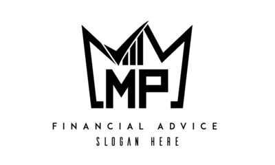 MP financial advice creative latter logo