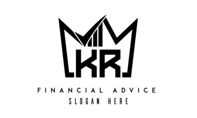 Fototapeta premium KR financial advice creative latter logo