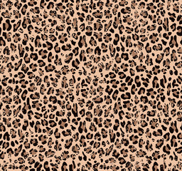 Leopard vector print, clothing seamless design.