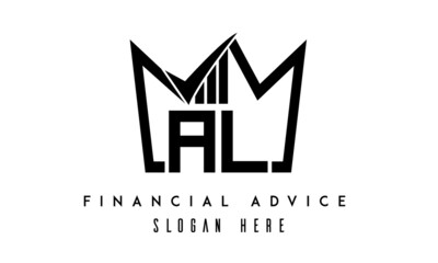 AL financial advice creative latter logo