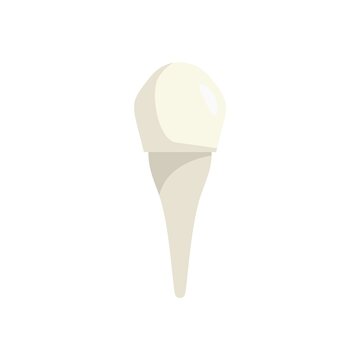 Tooth icon flat isolated vector