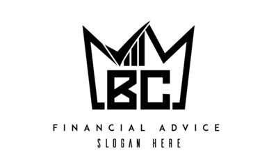BC financial advice creative latter logo