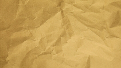 Recycle Paper Texture background. Crumpled Old kraft paper abstract shape background with space Yellow crumpled paper for text high resolution.