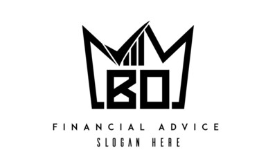 BO financial advice creative latter logo