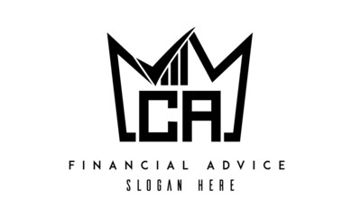 CA financial advice creative latter logo