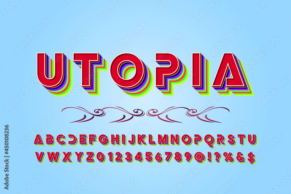 Poster font alphabet script typeface handcrafted handwritten vector label design old style.shadow effect.vi