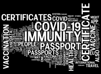 Obraz premium Immunity Passport - Green Pass 
